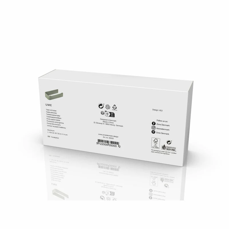 Zone Denmark Toilettenpapierhalter Ume Eucalyptus, WC-Rollenhalter, Aluminium, Grün, 35000
