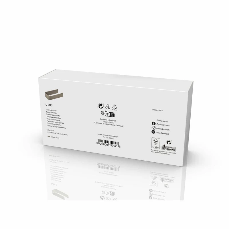 Zone Denmark Toilettenpapierhalter Ume Taupe, WC-Rollenhalter, Aluminium, Braun, 35002