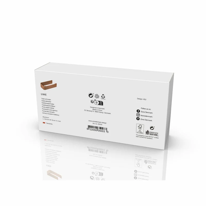 Zone Denmark Toilettenpapierhalter Ume Terracotta, WC-Rollenhalter, Aluminium, Rot, 35003