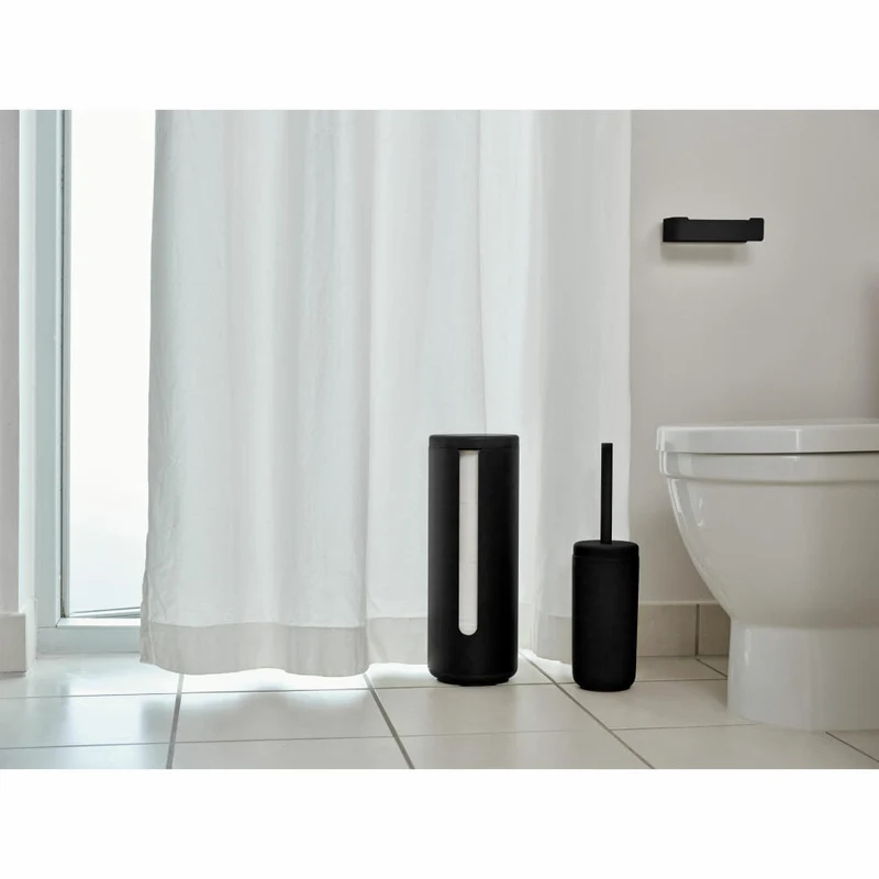 Zone Denmark Toilettenpapieraufbewahrung Ume Black, Aluminium, ABS, Schwarz, 35554