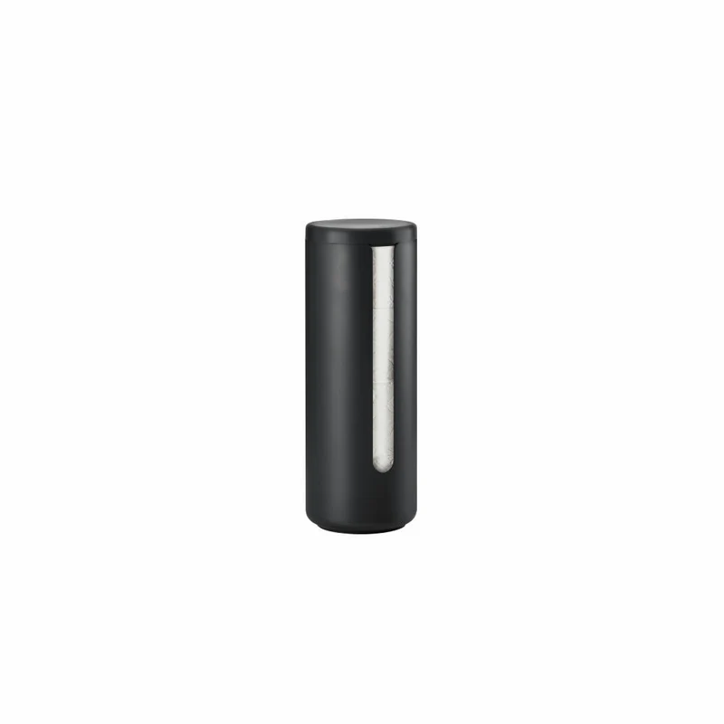 Zone Denmark Toilettenpapieraufbewahrung Ume Black, Aluminium, ABS, Schwarz, 35554