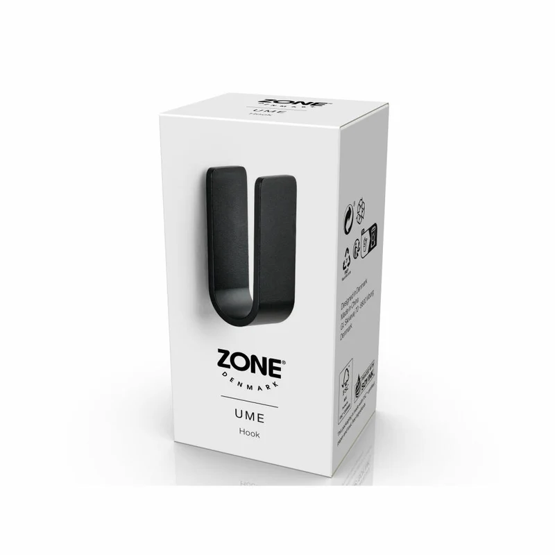Zone Denmark Haken Ume Black, Handtuchhaken, Aufhängung, Aluminium, Schwarz, 34982