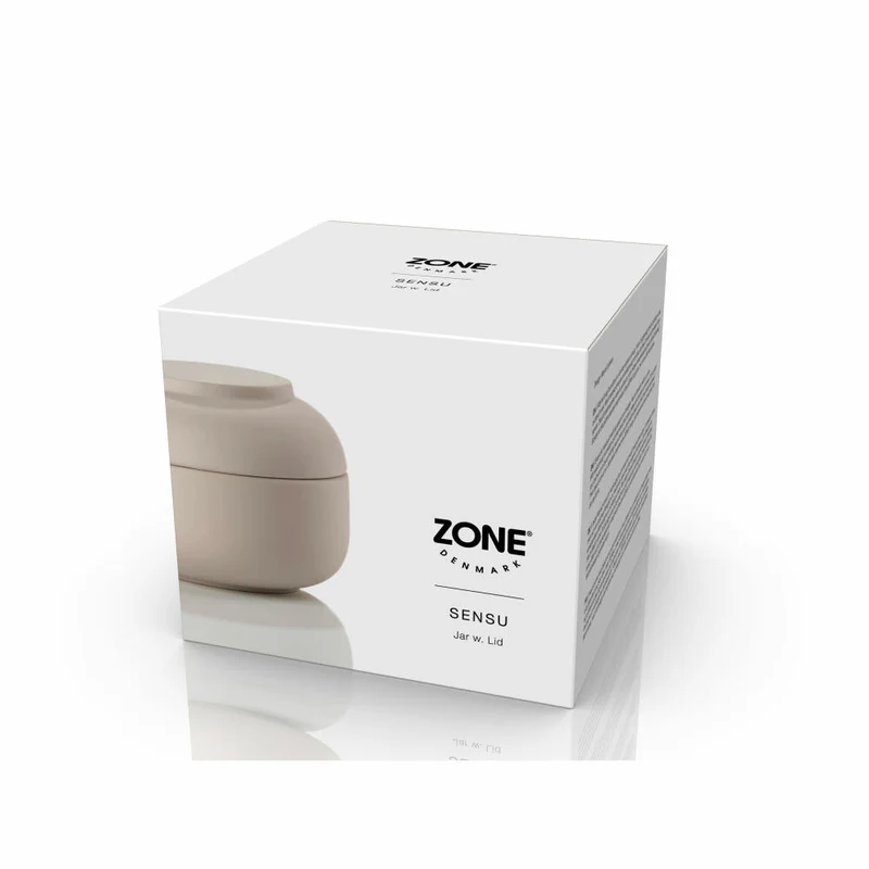 Zone Denmark Aufbewahrungsdose Sensu Sand, Steinzeug, Natur, 10 x 7.5 cm, 34955