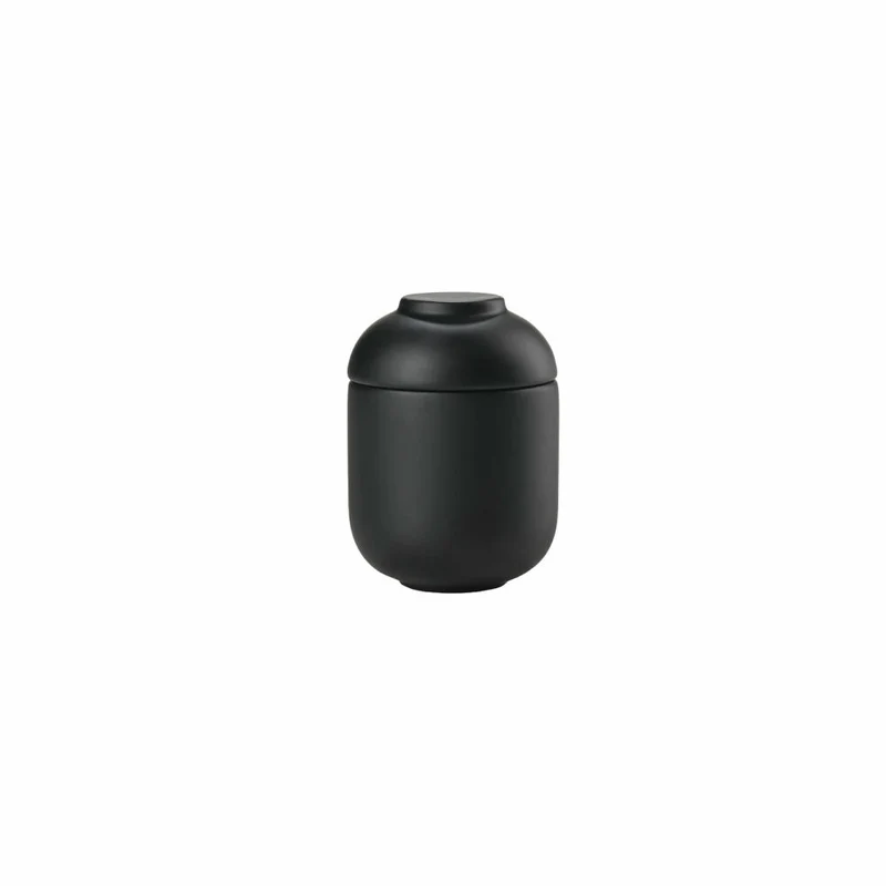 Zone Denmark Aufbewahrungsdose Sensu Black, Steinzeug, Schwarz, 6.5 x 9 cm, 34930