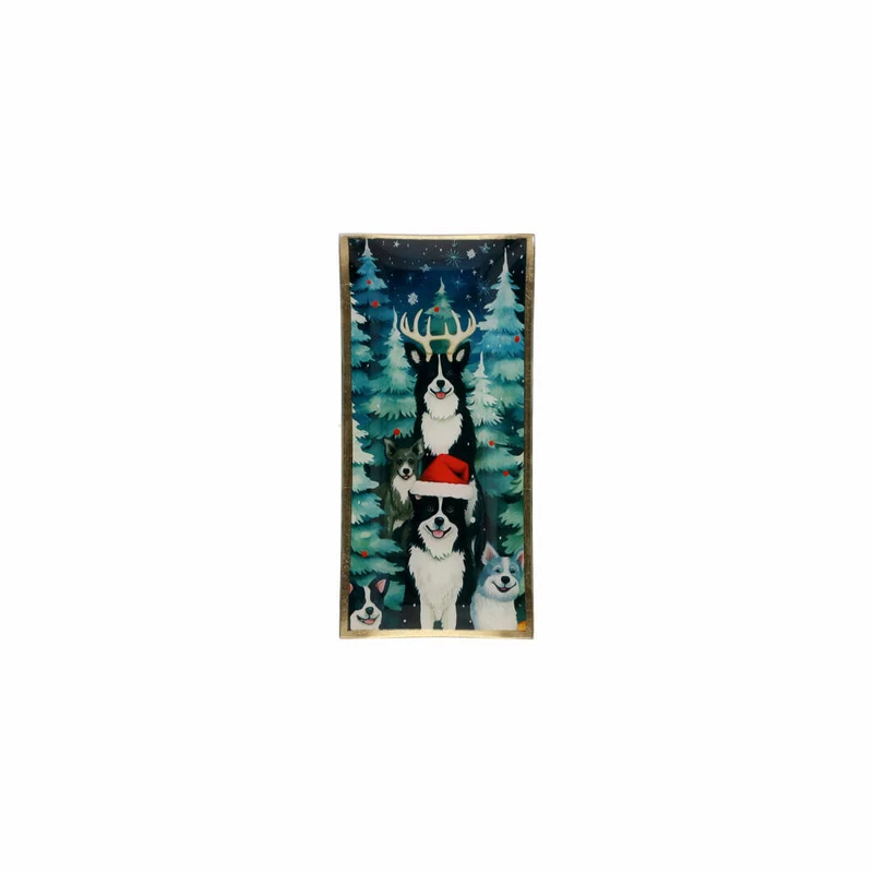 Gift Company Glasteller Love Plates L, Hunde, Dekoteller, Ablage, Glas, 10 x 21 cm, 1214005020