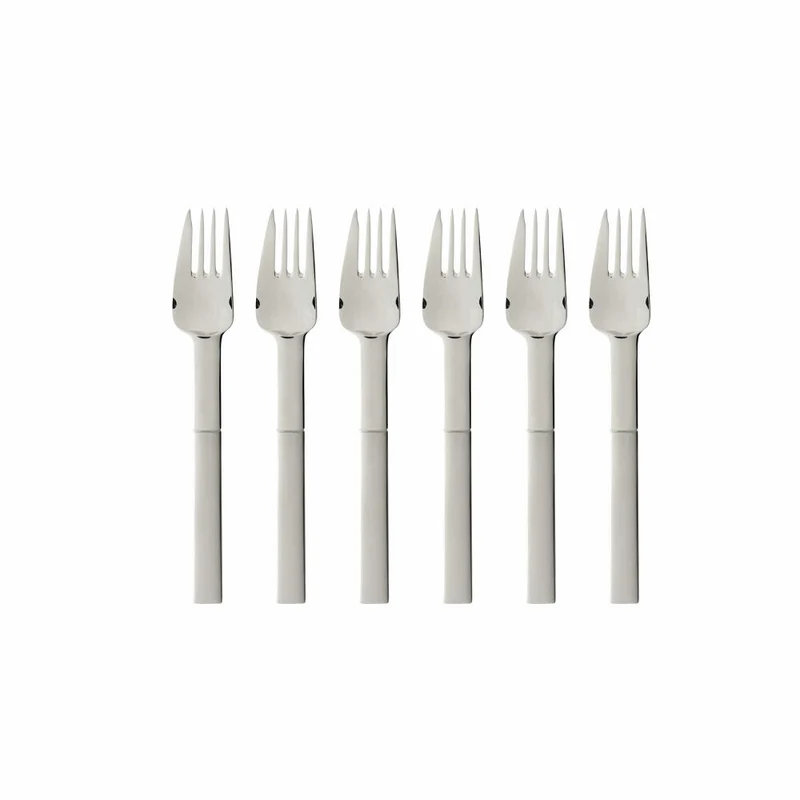 Gense Kuchengabel Nobel 6er Set, Besteck, Gabeln, 18/8 Edelstahl, 15.2 cm, 20632