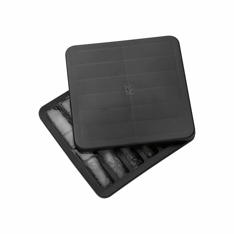 Rig-Tig Eiswürfelbox Freeze-It schmal mit Deckel, Kunststoff, Silikon, Black, Z00550-1