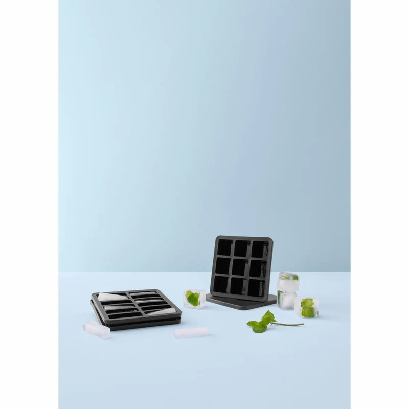 Rig-Tig Eiswürfelbox Freeze-It schmal mit Deckel, Kunststoff, Silikon, Black, Z00550-1