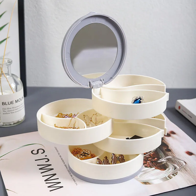 Multi-Layer Rotating Jewelry Organizer Storage