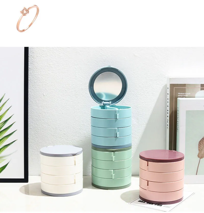 Multi-Layer Rotating Jewelry Organizer Storage