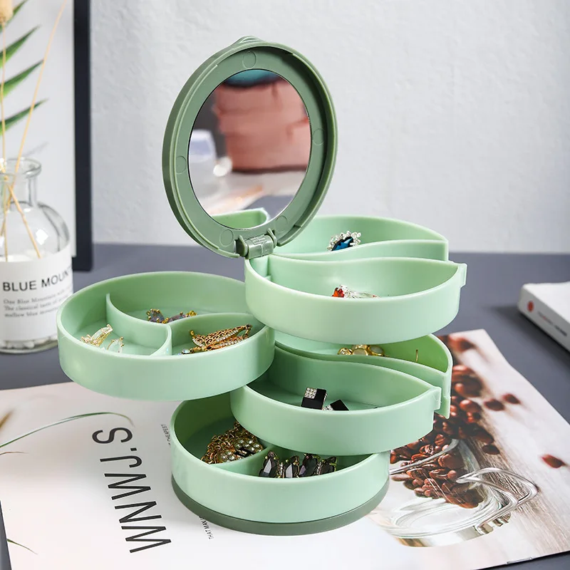 Multi-Layer Rotating Jewelry Organizer Storage