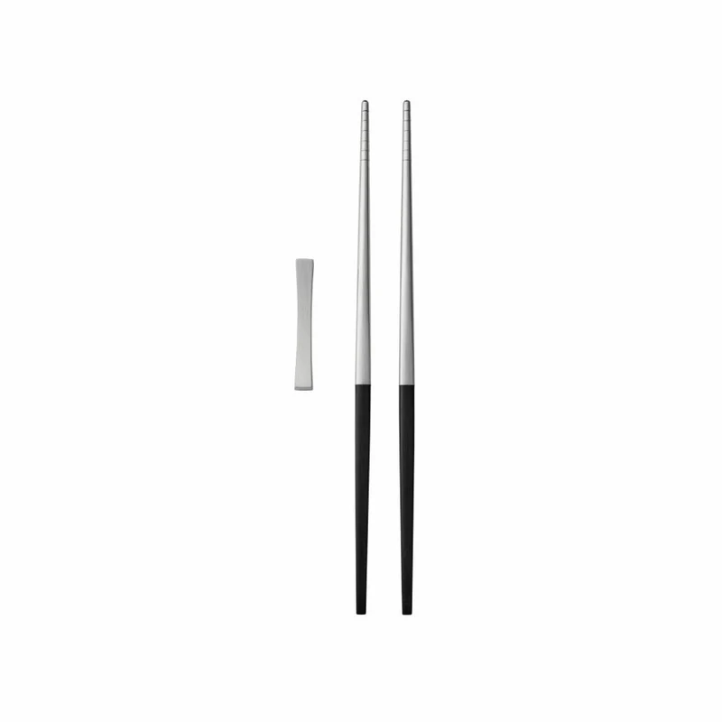 Gense Essstäbchen-Set Focus de Luxe 6-tlg., POM-Kunststoff, 18/8 Edelstahl, 23 cm, 20489