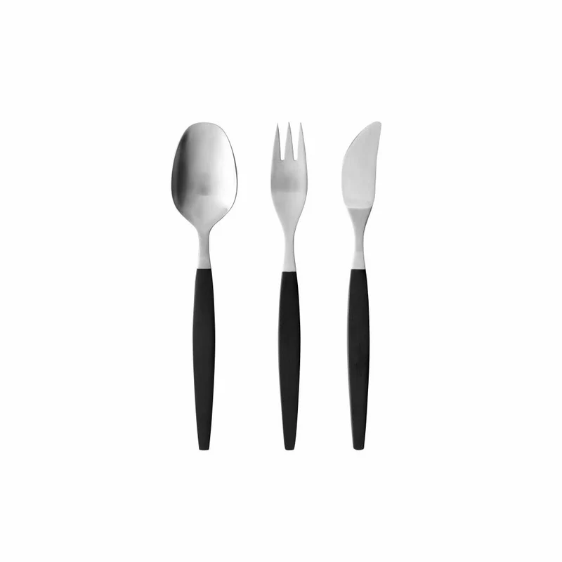 Gense Besteck-Set Focus de Luxe 12 -tlg., Messer, Gabeln, Löffel, POM-Kunststoff, 18/8 Edelstahl, 20 cm, 20493