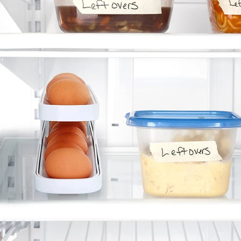 Automatic Egg Rolling Holder Organizer Rack