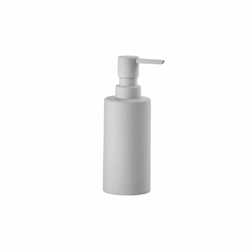 Zone Denmark Seifenspender Solo Soft Grey, Porzellan, ABS, Grau, 300 ml, 34775