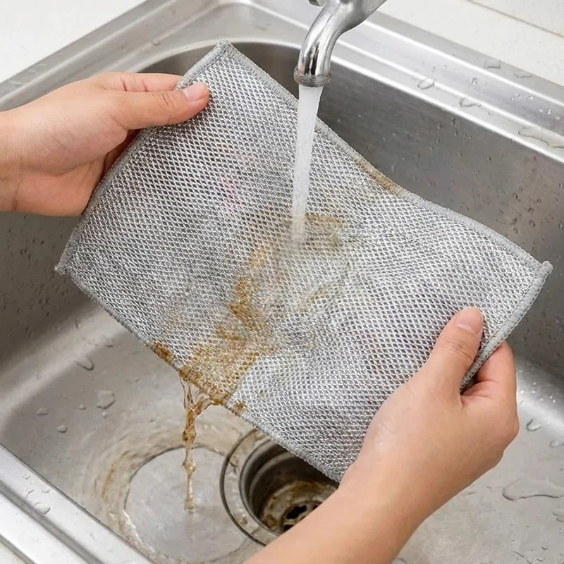 Silver Wire Double-Sided Ultra-Absorbent Design Cleaning Cloth