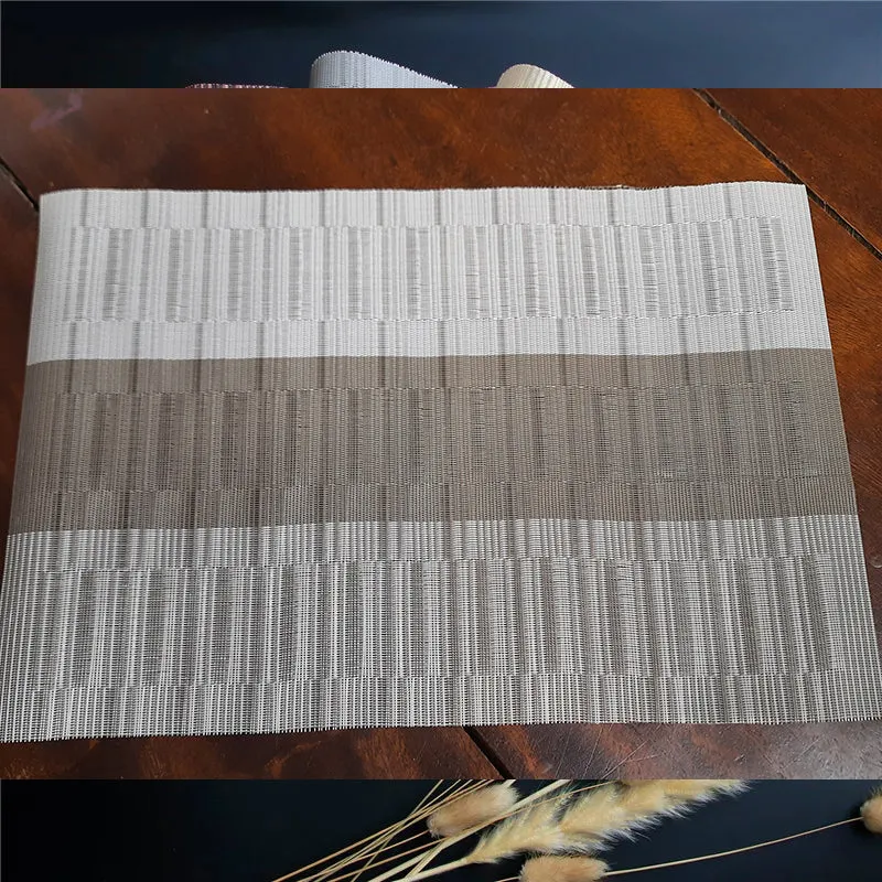 Washable Table Placemats PVC 6PCS Brown Mix