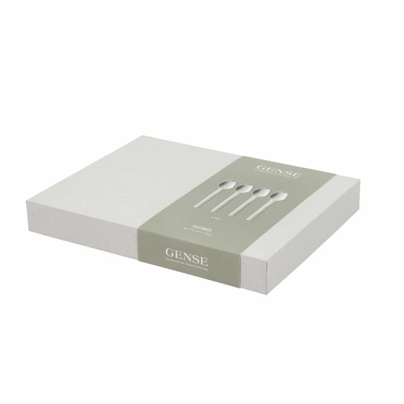 Gense Dessertlöffel Nobel 4er Set, Besteck, Löffel, 18/8 Edelstahl, 16.5 cm, 20643