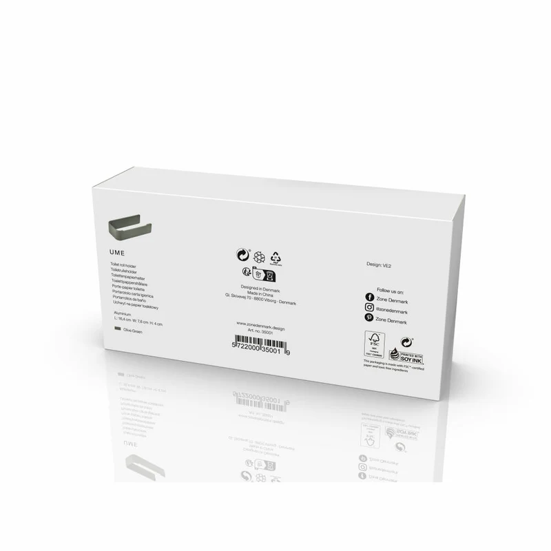 Zone Denmark Toilettenpapierhalter Ume Olive Green, WC-Rollenhalter, Aluminium, Grün, 35001