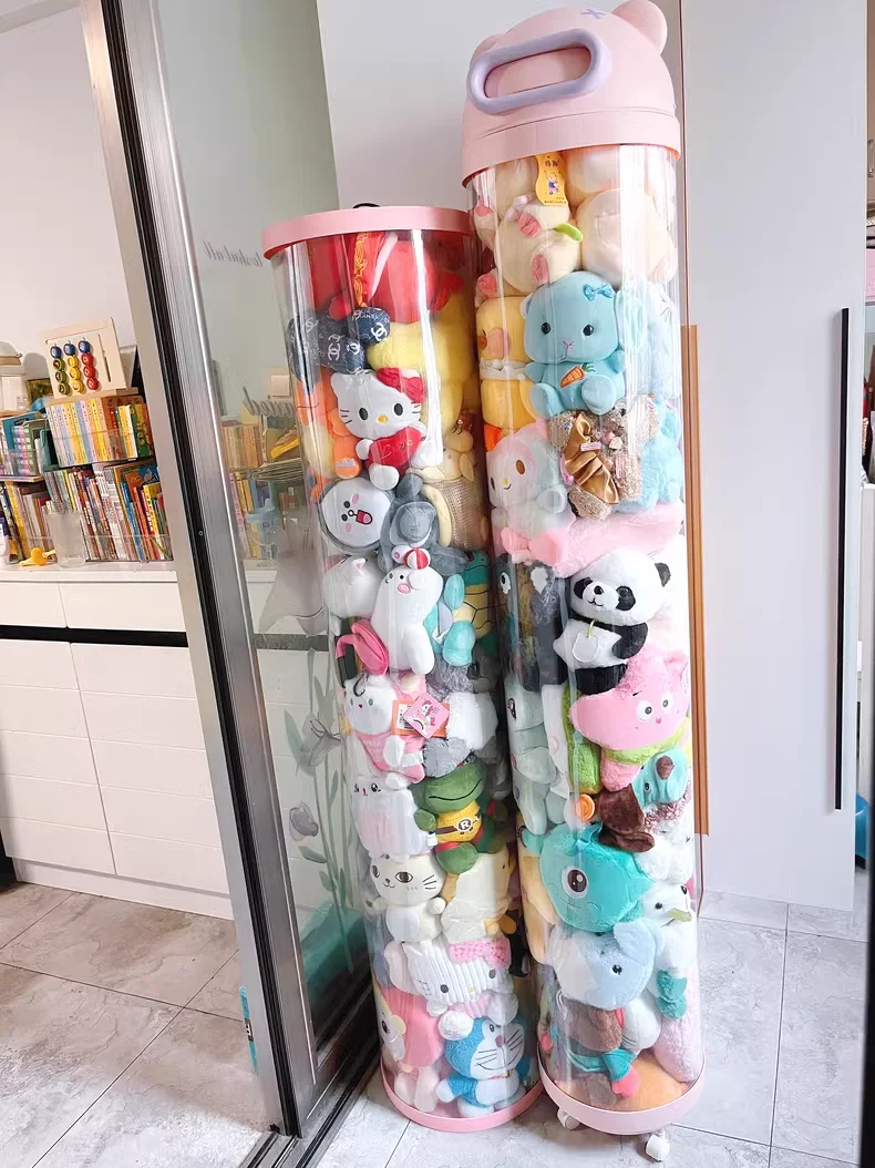 Vertical Transparent Space-Saving Toy Organizer Storage Tower