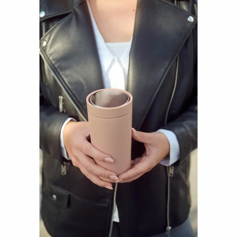 Stelton Thermobecher To Go Click, Stahl, Kunststoff, Heather, 400 ml, 685-50