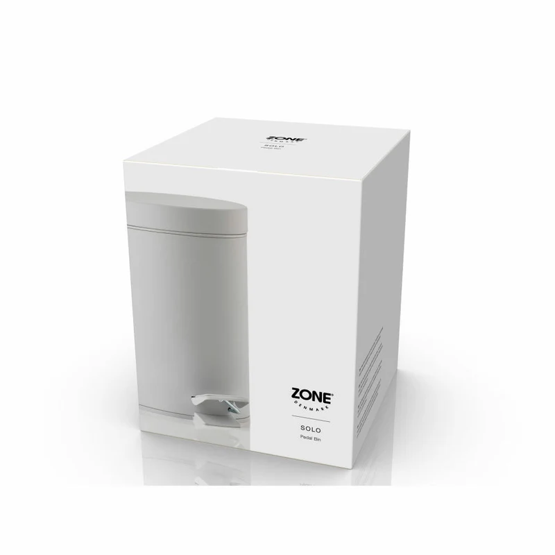 Zone Denmark Pedaleimer Solo Soft Grey, Abfalleimer, 18/8 Stahl, Grau, 3 L, 34774