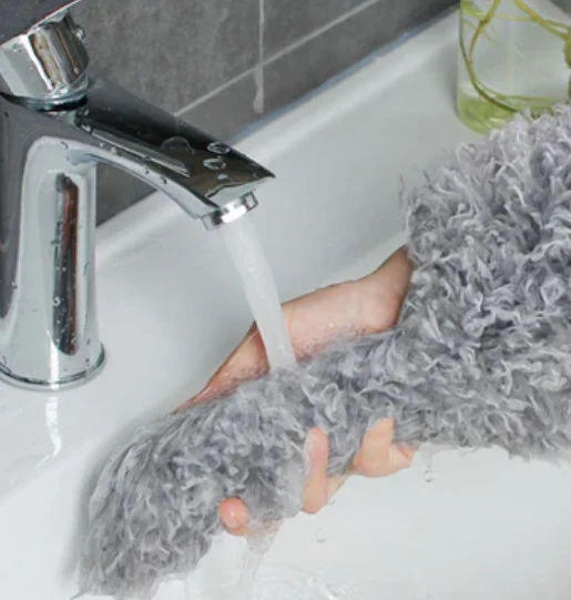 Plumeau Incurvé Lavable - Microfibre et Inox | Tête Flexible