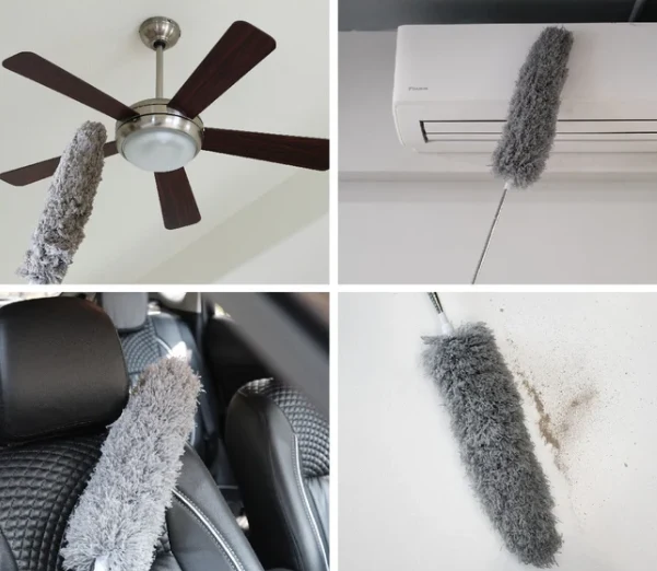 Plumeau Incurvé Lavable - Microfibre et Inox | Tête Flexible