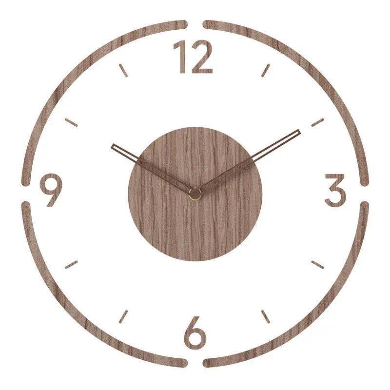 Horloge Murale Scandinave en Bois - Élégante et Silencieuse