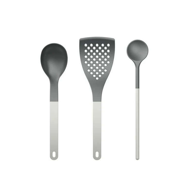 Rosti Küchenhelfer-Set New Optima 3-tlg., Kochlöffel, Pfannenwender, Nylon, Weiß, 34590