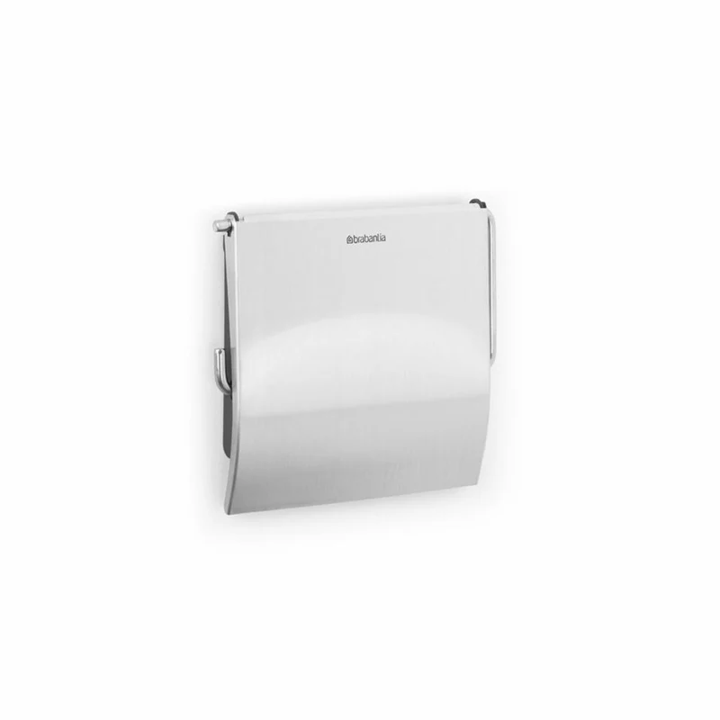Brabantia Toilettenpapierhalter ReNew, Klopapierhalter, WC-Rollenhalter, Stahl, Matt Steel, 385322