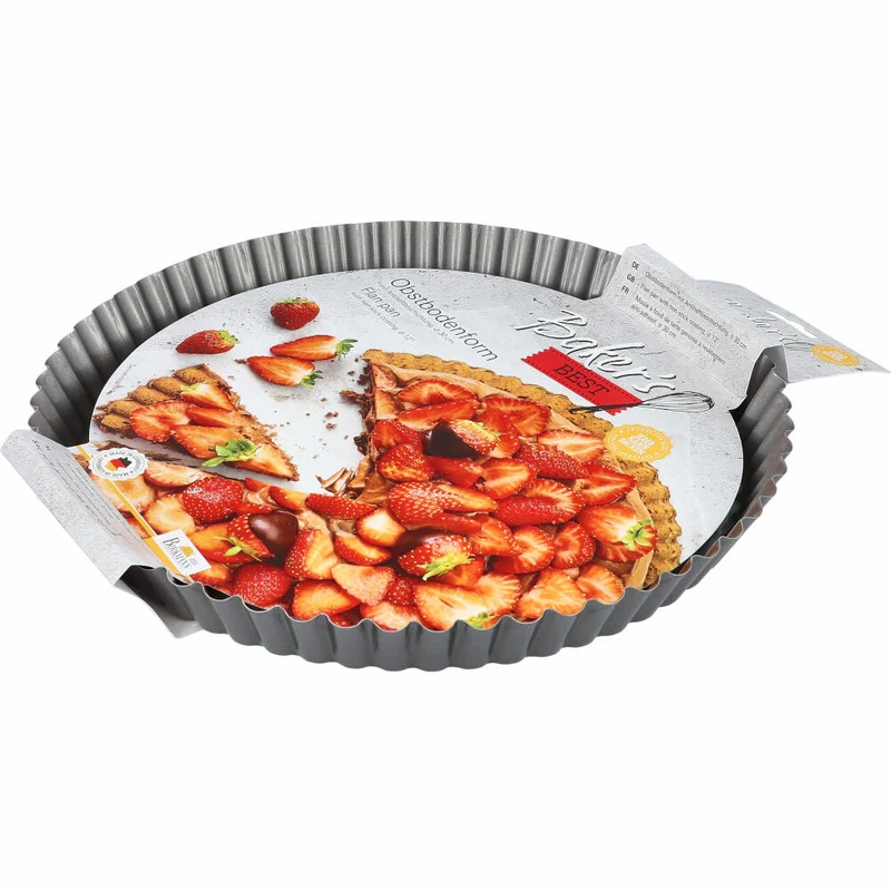 Birkmann Bakers Best Obstbodenform, Kuchenform, Backform, Karbonstahl, Ø 30 cm, 886155