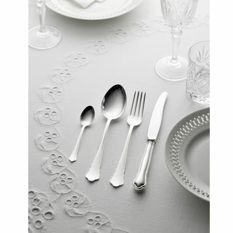 Gense Kaffeelöffel Chippendale, Besteck, Löffel, Silber 830, 11.9 cm, 20273
