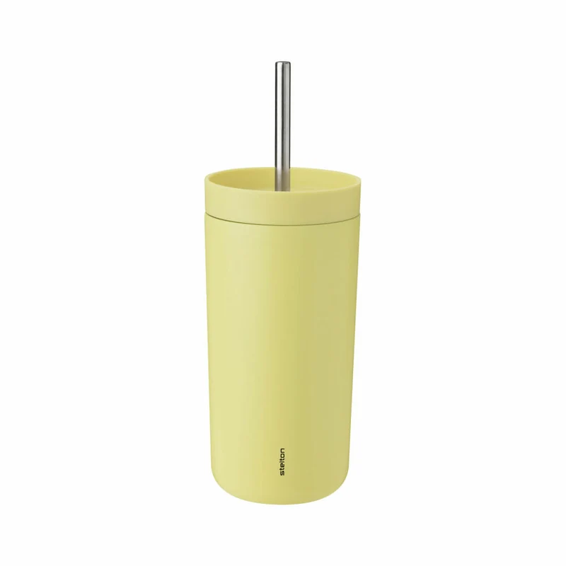 Stelton Thermobecher To Go Sip mit Strohhalm, Stahl, Kunststoff, Laevis, 400 ml, 686-49