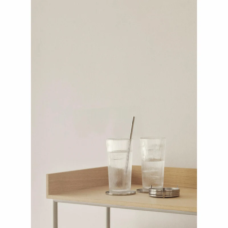 Stelton Trinkhalm-Set 4-tlg. mit Reinigungsbürste, Edelstahl, Kunststoff, Steel, 536