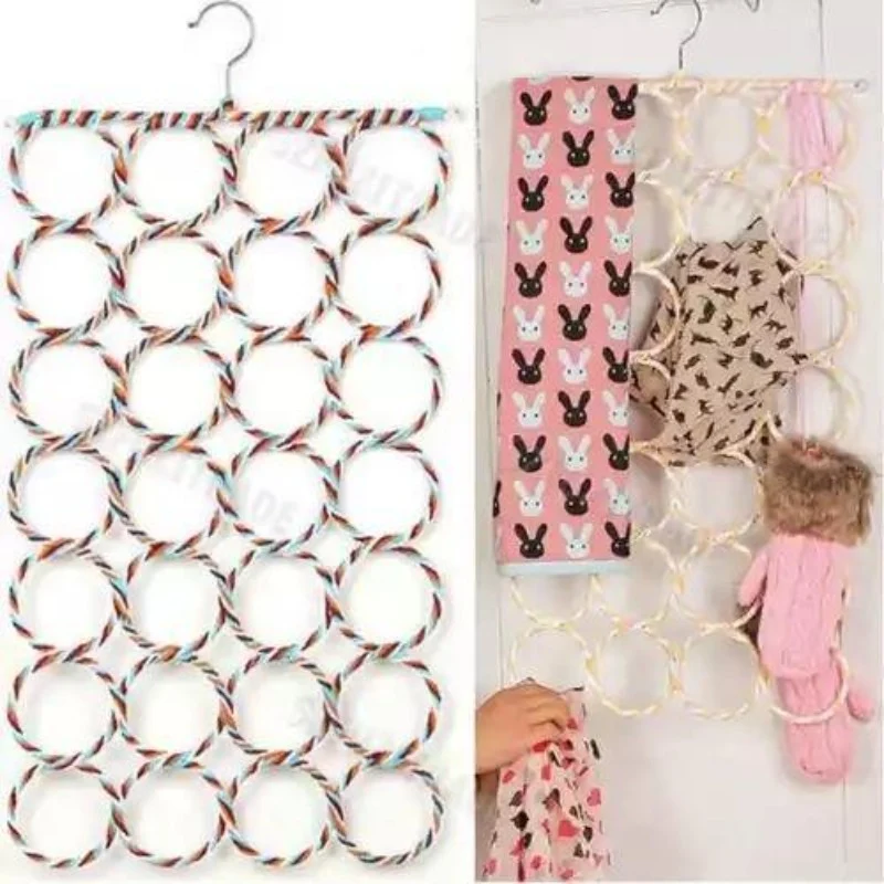 24-Ring Steel Foldable Scarf Shawl Clothes Hanger