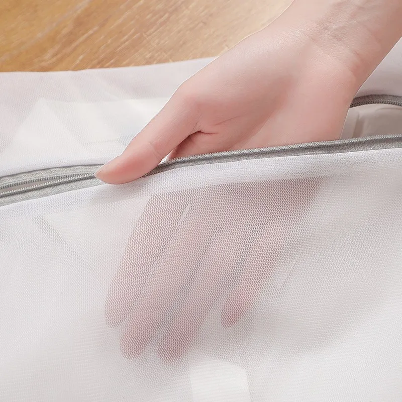 Ultra-Durable White Mesh Shoe Socks Laundry Bag