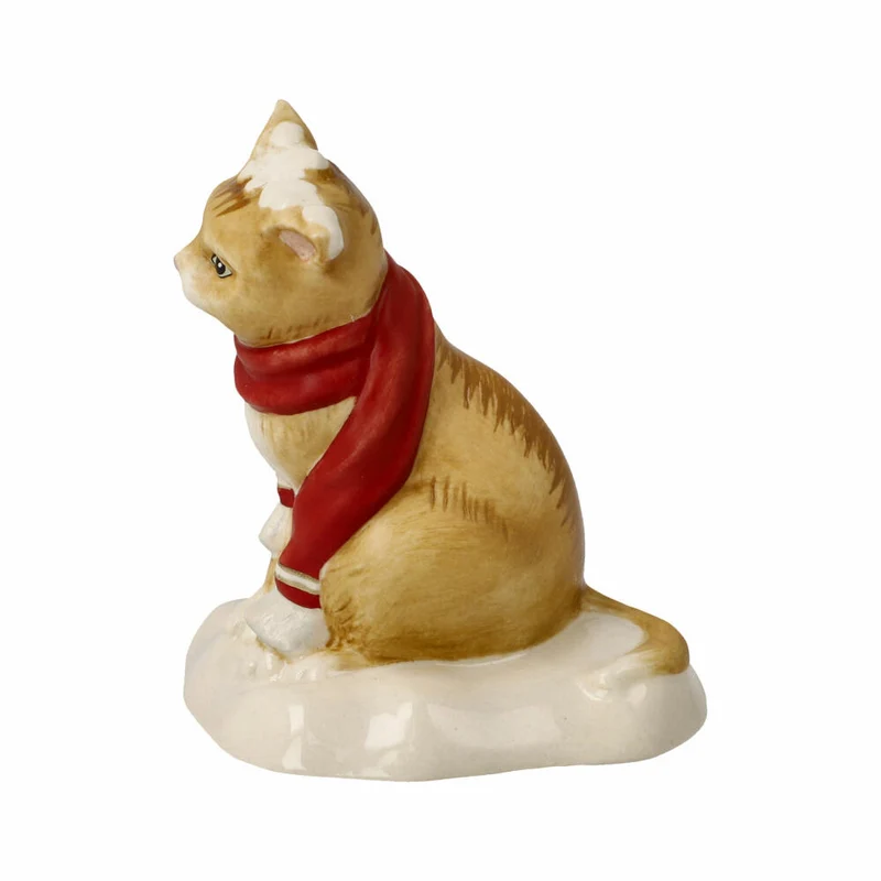 Goebel Dekofigur Katze Schneeballschlacht, Steingut, Bunt, 7 cm, 66704511