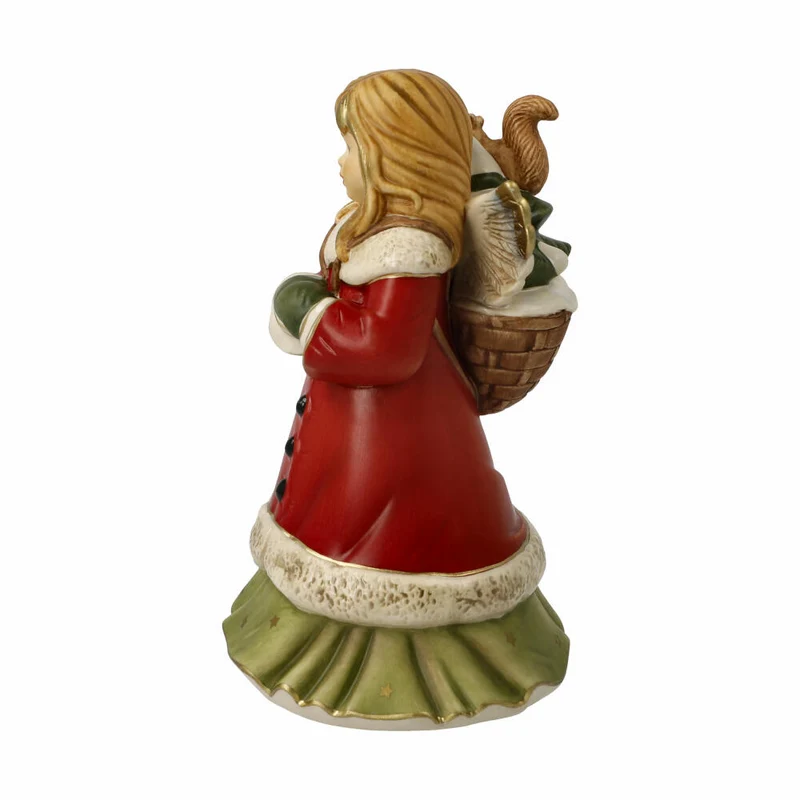 Goebel Engel Waldspaziergang mit Musikwerk, Dekofigur, Steingut, Bunt, 15 cm, 66704601