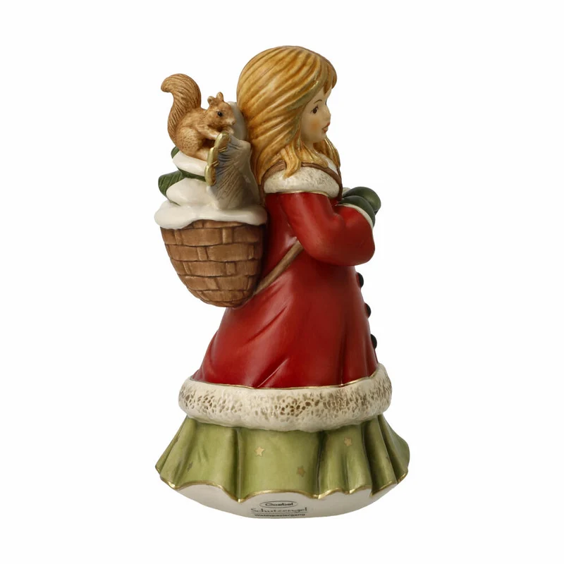 Goebel Engel Waldspaziergang mit Musikwerk, Dekofigur, Steingut, Bunt, 15 cm, 66704601