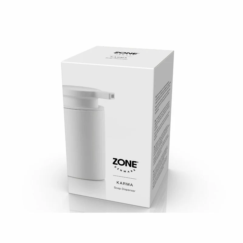 Zone Denmark Seifenspender Karma White, Steinzeug, ABS, Weiß, 250 ml, 34439