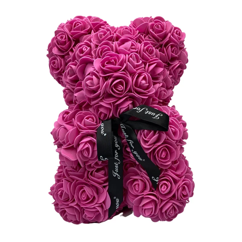 Ours en Roses Artisanales - Cadeau Décoration Romantique