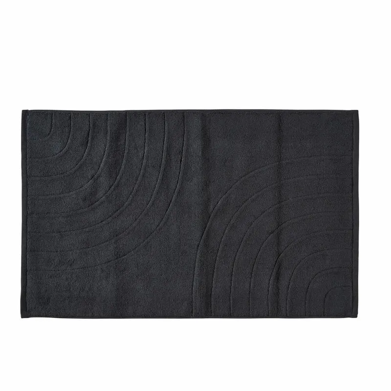 Zone Denmark Badematte Time Black, 100% Baumwolle, Schwarz, 50 x 80 cm, 33911