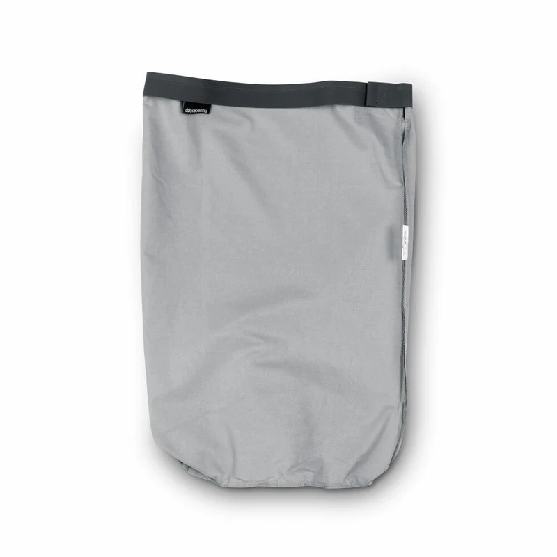 Brabantia Wäschekorb-Sack, Wäschebeutel, Wäschesammler, Wäschebehälter, Grau, 30-35 L, 102325