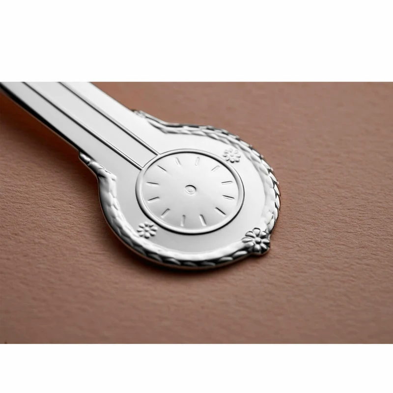 Gense Tauflöffel Klokke mit Blumen, Besteck, Löffel, Silber 830, 15.5 cm, 20296