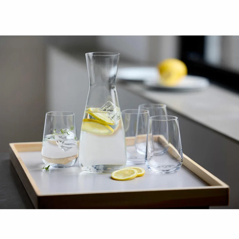 Lyngby Glas Kaffee-Set Juvel 5-tlg., Karaffe mit 4 Gläsern, Kristallglas, Transparent, 34520