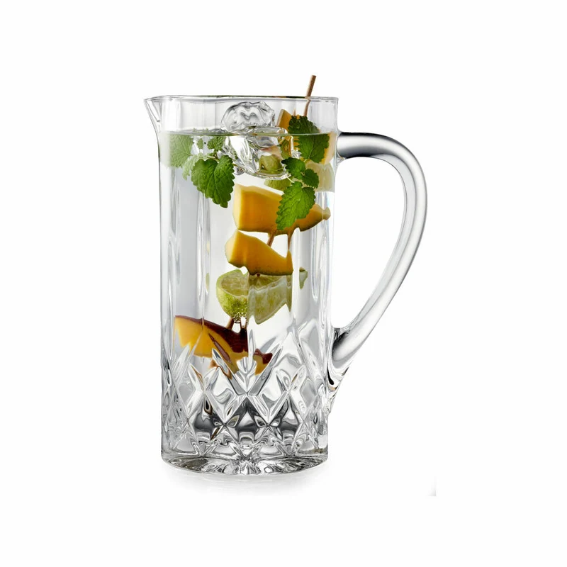 Lyngby Glas Kannen-Set Melodia 7-tlg., Kanne mit 6 Gläsern, Kristallglas, Klar, 916188