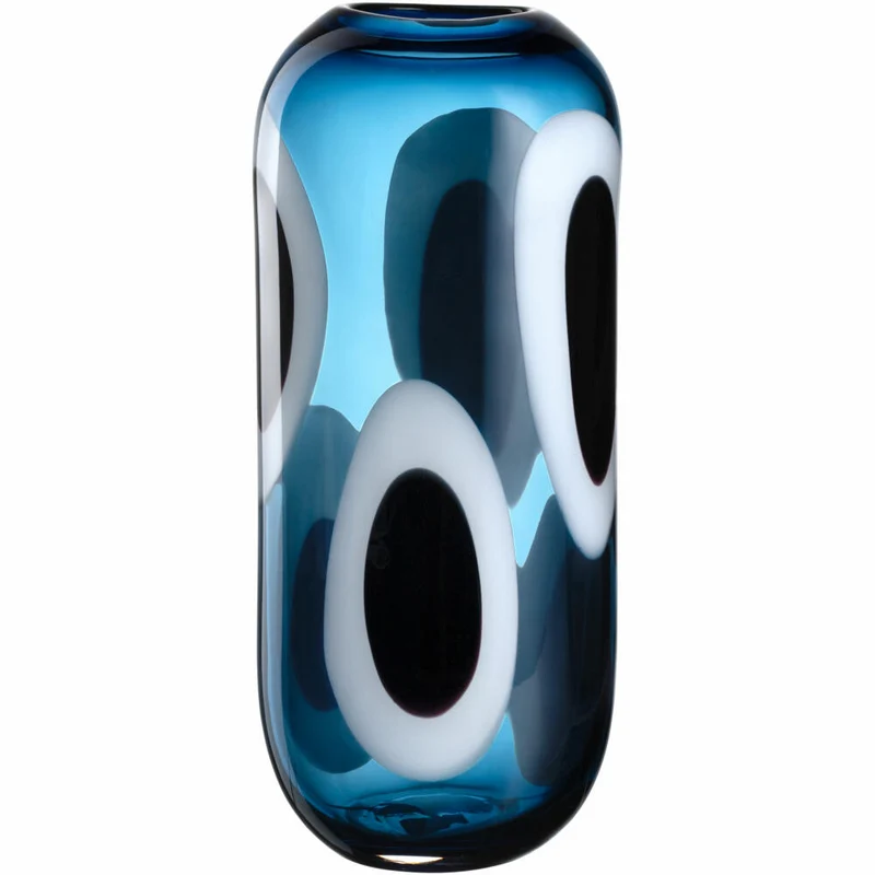 Leonardo Vase Occhi Blu, Blumenvase, Dekovase, Glasvase, Glas, H 36 cm, 047511