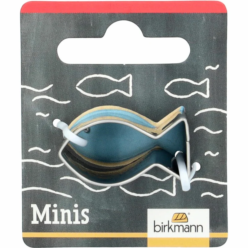 Birkmann Mini-Ausstechform Fisch, Ausstecher, Plätzchenform, Keks, Plätzchen, Edelstahl, 3 cm, 152595