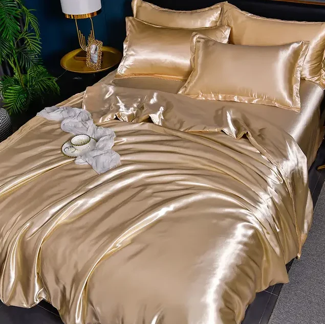 Draps en Satin Luxueux - Confort & Élégance pour la Chambre